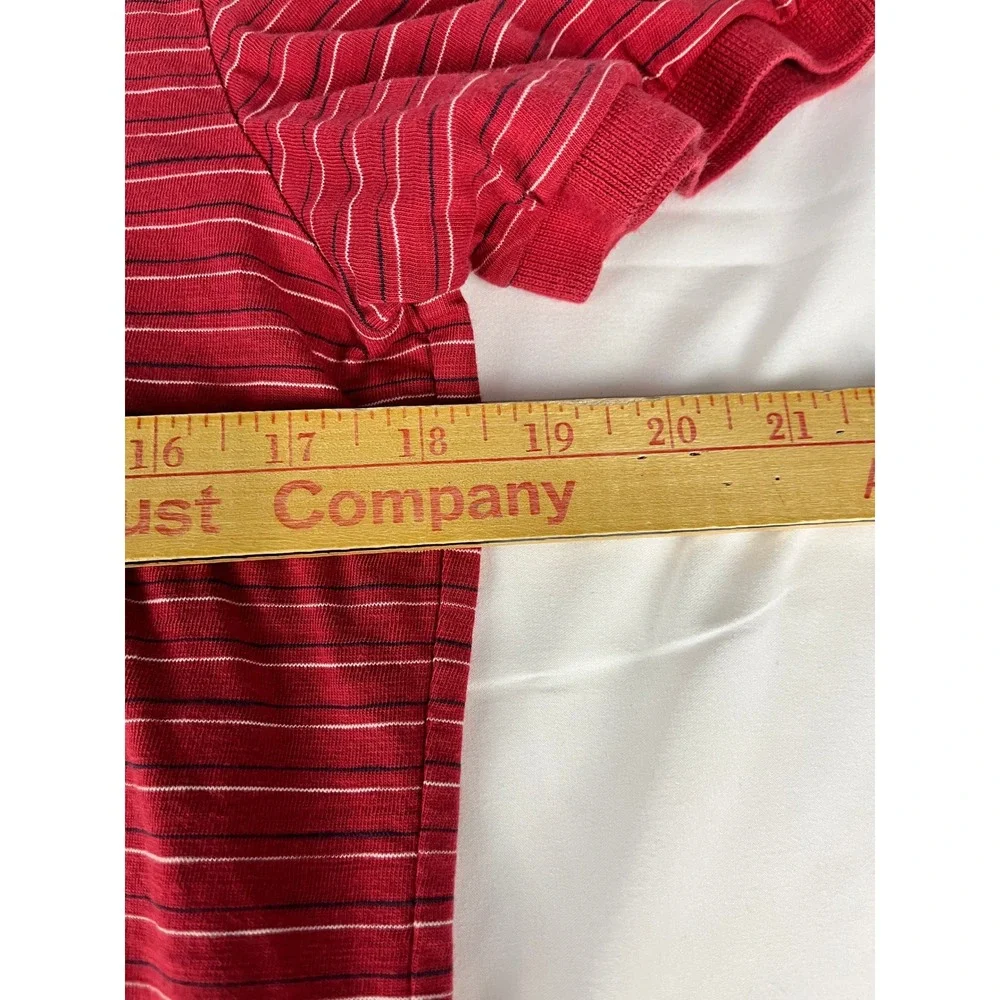 Banana Republic Men's Polo Shirt Small Red‎ Striped Cotton Casual Golf